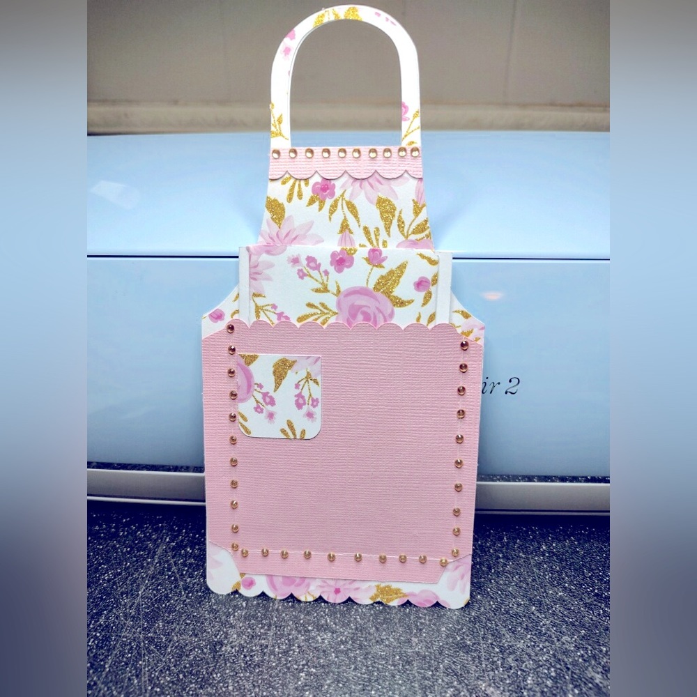 Apron gift card holder card